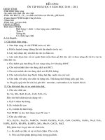 đề cương ôn tập hóa 8 có bổ sung