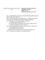 đề thi HS giỏi vật lý 6 có đáp án