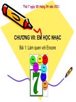 bài 1 làm quen với Encore