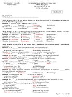 Đề thi thử đại học môn Tiếng Anh (chuyên Nguyễn Huệ)