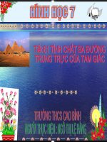 tiet 61- Tính chất ba đường trung trực của tam giác