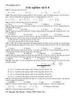 Đề: Trắc nghiệm Vật lý 8