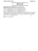 4 mã đề thi thử Đại học môn Hóa và đáp án