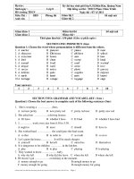 Đề thi HSG Tiếng Anh 8 năm học 2010-2011