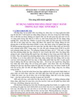 Tên sáng kiến kinh nghiệm  SỬ DỤNG NHÓM PHƯƠNG PHÁP THỰC HÀNH TRONG DẠY HỌC SINH HỌC 6