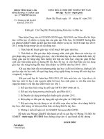 Báo cáo sơ kết HKI chuyên môn 2010 - 2011