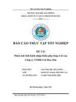 Phân tích tình hình nhập khẩu phụ tùng ô tô của Công ty TNHH ô tô Hoa Mai