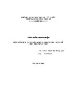 skkn một số BIỆN PHÁP rèn KHẢ NĂNG NGHE   nói  kể  trường mầm non HOÀNG NAM