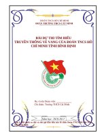 BÀI DỰ THI TÌM HIỂU ĐOÀN KỶ NIỆM 26-3