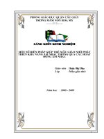 skkn một số BIỆN PHÁP GIÚP TRẺ mẫu GIÁO NHỠ PHÁT TRIỂN KHẢ NĂNG âm NHẠC THÔNG QUA các HOẠT ĐỘNG âm NHẠC trường mầm non HOÀNG NAM