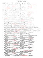 on thi TN 12 -De 1- co dap an