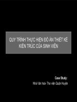QUY TRÌNH THỰC HIỆN ĐỒ ÁN THIẾT KẾ KIẾN TRÚC CỦA SINH VIÊN