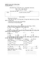 Đề Kiểm tra cuối kì II_Môn Toán 5-10-11