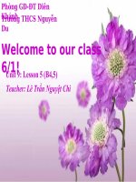 Bài giảng điện tử tham khảo thao giảng, thi GV Anh 6 Unit 9 The body (8)