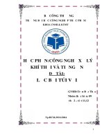 Tiểu luận môn công nghệ xử lý khí thải và tiếng ồn:  lọc bụi túi vải