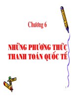 Tiền tệ và thanh toán quốc tế- Chương  6