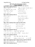 Đề cương ôn tập Toan 8 HKII (Dương văn Mạnh- Bắc lũng- lục nam- Bắc Giang)