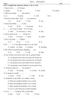 Đề kiểm tra Tiếng Anh 5