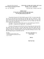 Thông báo lịch  thi CBCĐ giỏi 2011