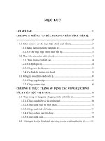 luận văn tài chính ngân hàng Thực trạng sử dụng các công cụ Chính sách tiền tệ của Ngân hàng trung ương giai đoạn từ đầu năm 2010 đến nay’