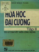Hóa học đại cương. Tập 2 - Từ lý thuyết đến ứng dụng