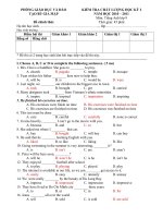 ĐỀ THI HKI ANH 9 PGD BÙ GIA MẬP 10 - 11