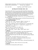 Kế Hoạch Năm Học Trường THCS Thạnh Phước Năm 2011