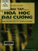 Bài tập hóa học đại cương - Dùng cho sinh viên các trường cao đẳng