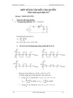 một số bài tập mẫu mạch điện tử