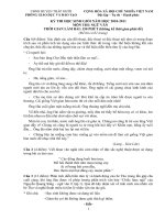 ĐỀ THI & ĐÁP ÁN MÔN VĂN  KỲ THI CHỌN HSG LỚP 9 HUYỆN THAP MƯỜI 2010 - 2011