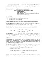 ĐỀ THI & ĐÁP ÁN MÔN HÓA  KỲ THI CHỌN HSG LỚP 9 HUYỆN THAP MƯỜI 2010 - 2011