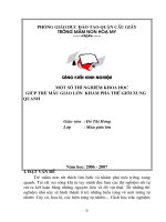 skkn một số THÍ NGHIỆM KHOA học giúp trẻ khám phá môi trường xung quanh trường mầm non hoàng nam