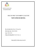 báo cáo thực tập nghiệp vụ tại cơ sở new epoch hotel Phạm Lê Phương Hảo
