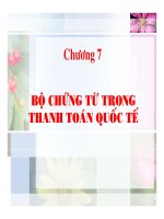 Tiền tệ và thanh toán quốc tế- Chương  7