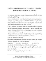 TÌM HIỂU CHUNG VỀ TỔ CHỨC KẾ TOÁN TẠI CÔNG TY CỔ PHẦN BÊ TÔNG VÀ XÂY DỰNG HẢI PHÒNG