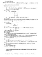 đề thi đại học và đáp án cực sịn