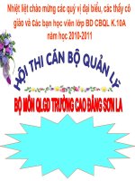 HỘI THI CÁN BỘ QUẢN LÝ