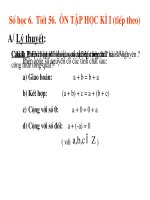 Số 6, tiết 56, ÔN TẬP HK I