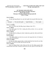 ĐỀ THI & ĐÁP ÁN MÔN SỬ  KỲ THI CHỌN HSG LỚP 9 HUYỆN THAP MƯỜI 2010 - 2011