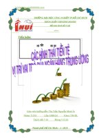 Các hình thái tiền tệ- Vị trí vai trò của ngân hàng trung ương