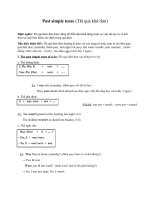 Ngữ Pháp Của Thì Quá Khứ Đơn