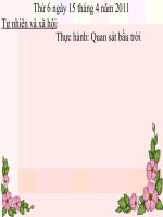 THỰC HÀNH QUAN SAT BẦU TRỜI