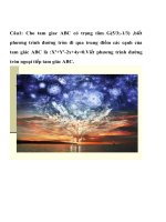 GIẢI HỘ BÀI KHÓ THONG ĐỀ THI THỬ ĐH