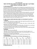 MỘT SỐ PHƯƠNG PHÁP TẠO HỨNG THÚ HỌC TẬP Ở HỌC SINH TRONG GIỜ HỌC  HÓA  9