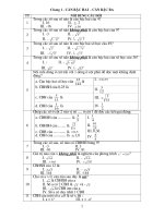 Bài tập trắc nghiệm đại số 9. Chương I