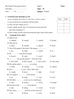 Grade 7- Test 4 (chuẩn)