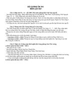 Đề cương môn lịch sử năm học 2011