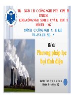tiểu luận  môn Công nghệ xử lý khí thải và tiếng ồn Xử lý khí thải bằng phương pháp lọc bụi tĩnh điện