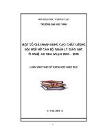 một số giải pháp nâng cao chất lượng đội ngũ nữ cán bộ quản lý giáo dục ở nghệ an giai đoạn 2003 2010