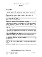 THỰC HIỆN CÁC CÔNG ĐOẠN TỔ CHỨC GIAO NHẬN HÀNG THEO HỢP ĐỒNG UỶ THÁC VÀ HỢP ĐỒNG VẬN CHUYỂN HÀNG HOÁ